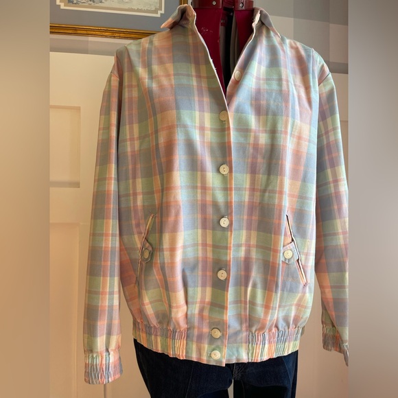 Alfred Dunner Jackets & Blazers - Vintage Alfred Dunner Multicolor Plaid Button-Up Jacket Size 12